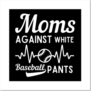 Moms Against White Baseball Pants Posters and Art